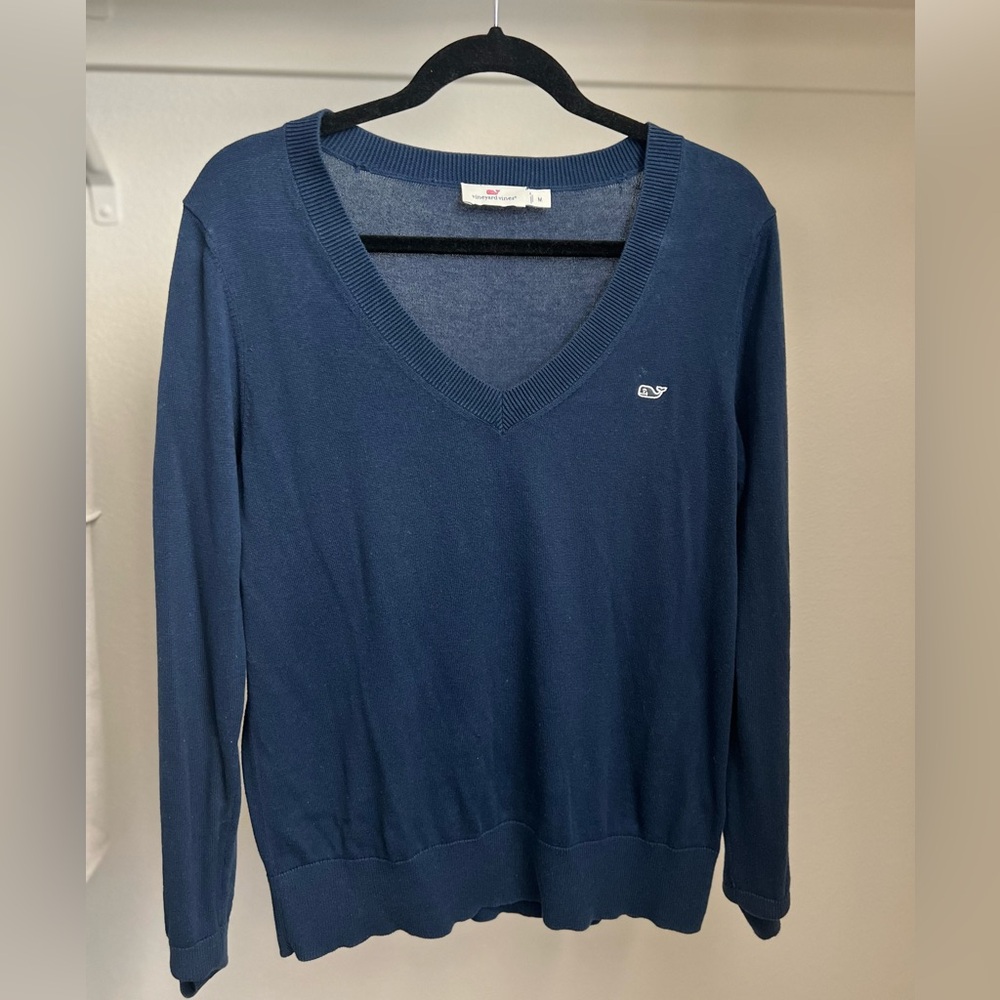 Vineyard Vines Blue Cotton Sweater | Size Medium